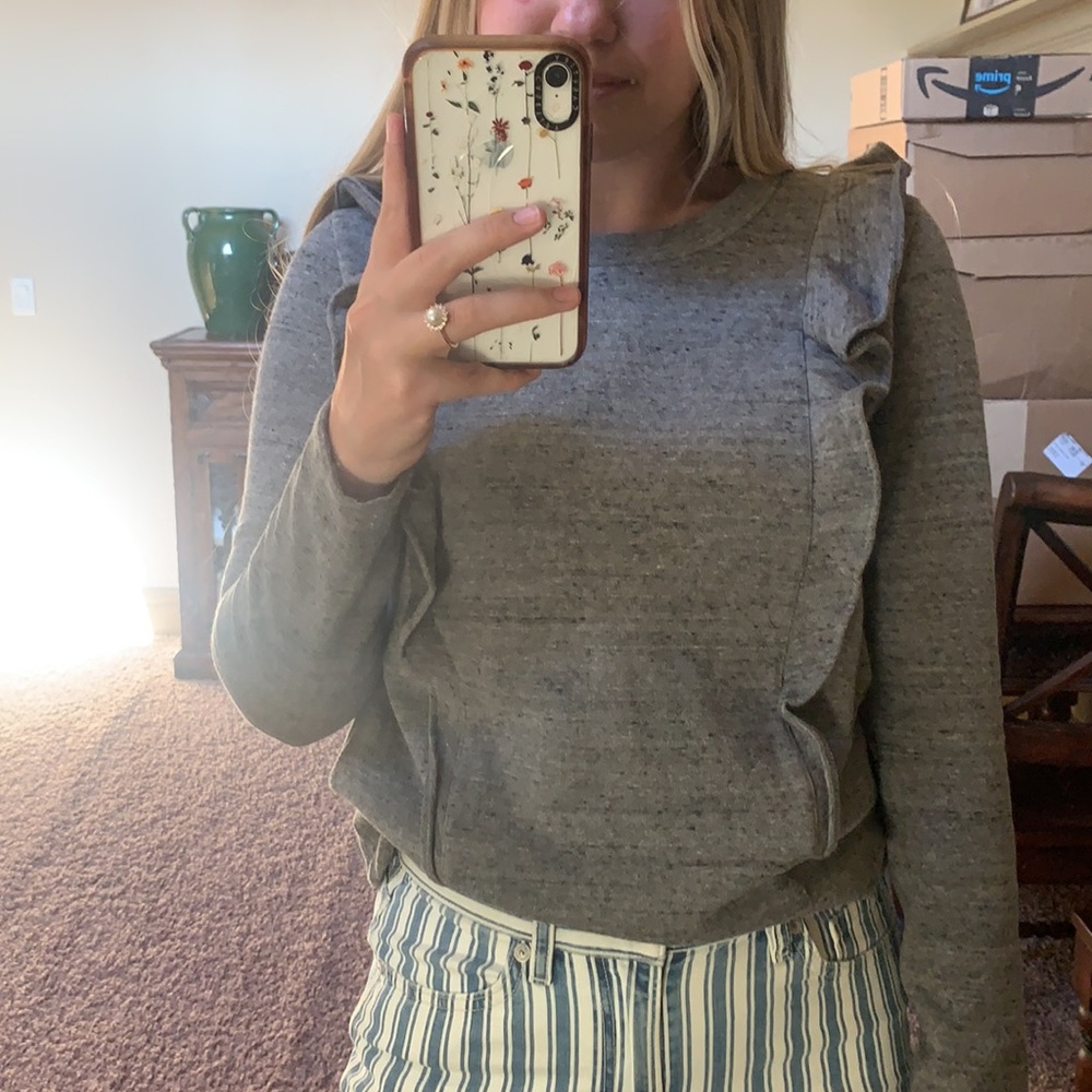 JCrew Ruffle Sweater - Picture 2 of 3
